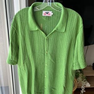 Men's Green Knit Shirt Size XL
